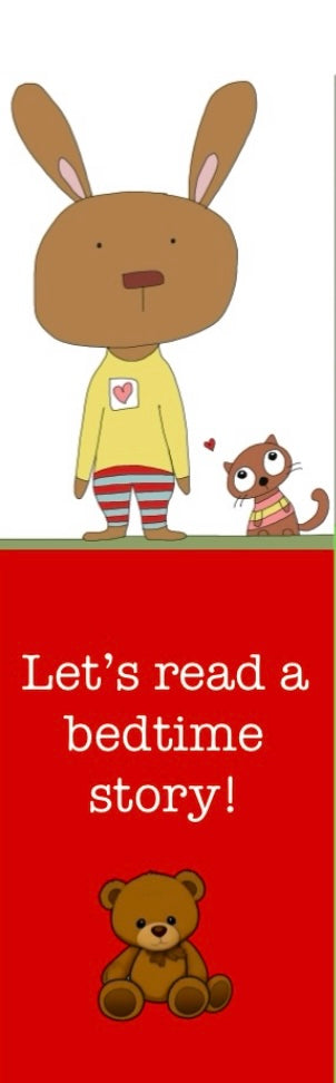 Let’s read a bedtime story bookmark