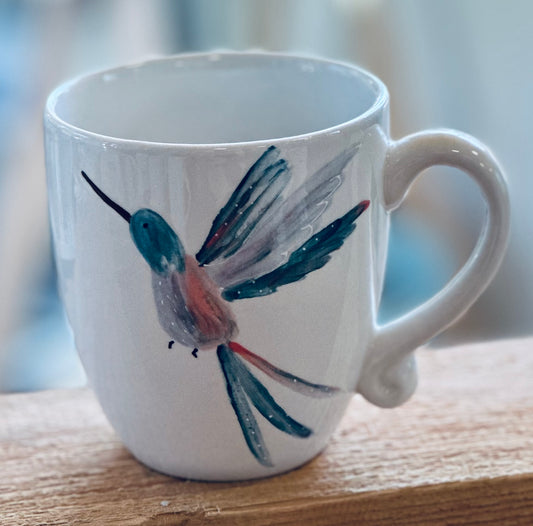 Blue & purple Hummingbird mug
