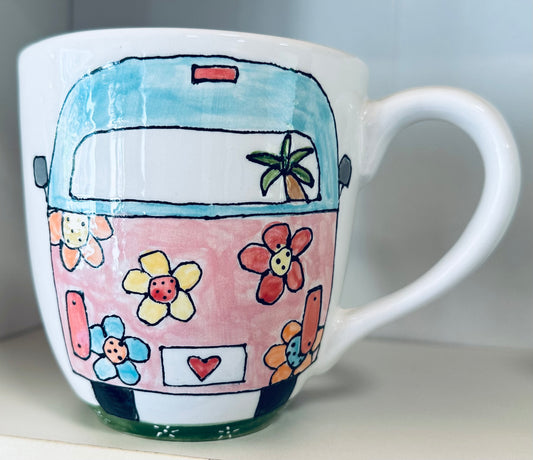 Daisy VW bug large coffee / tea mug