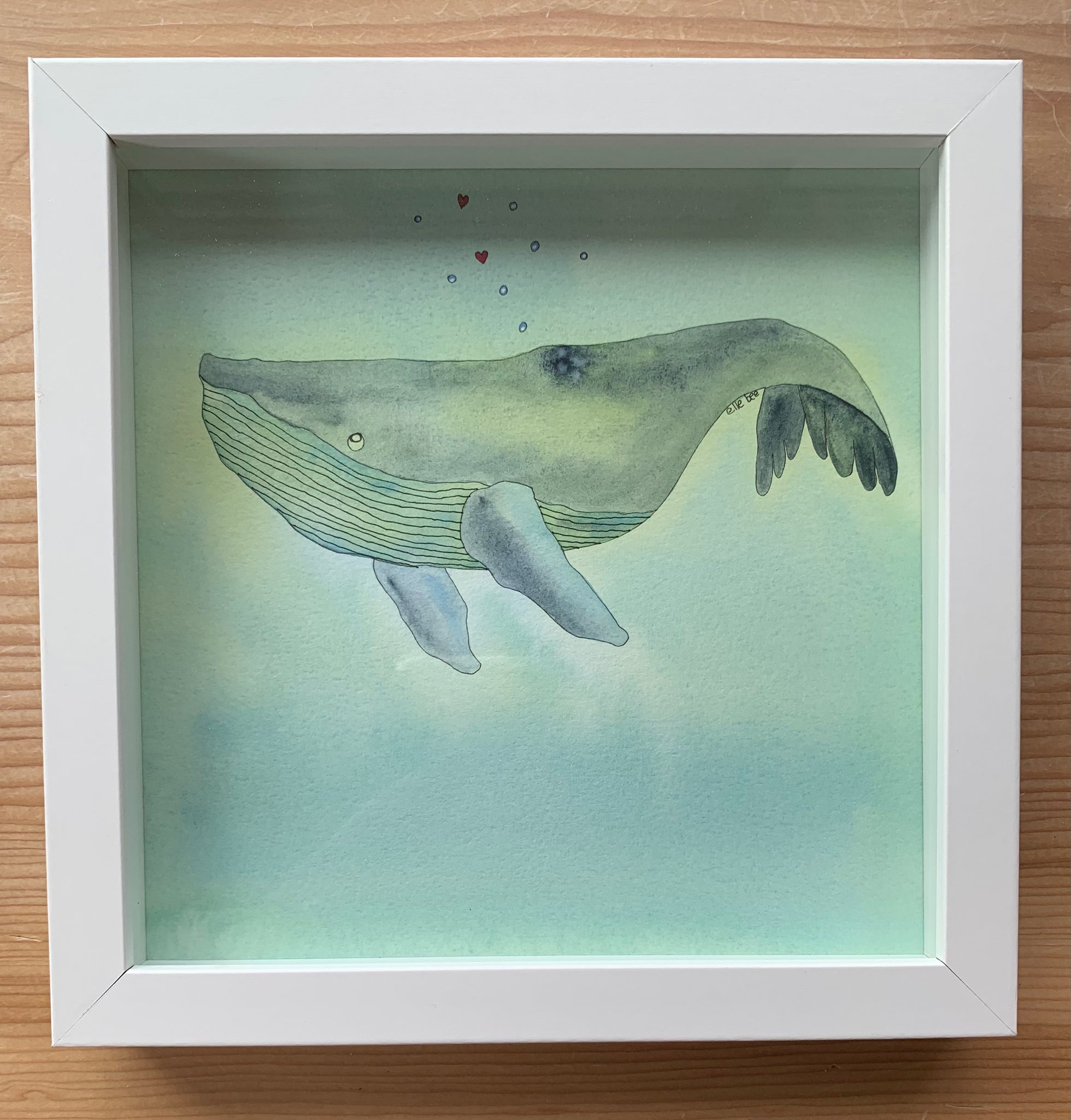 "Blue Whale" original watercolour