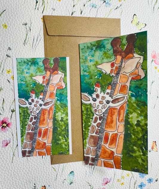 I love you greeting card & matching bookmark