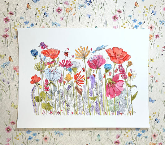 Bee a Wildflower Giclée Archival print