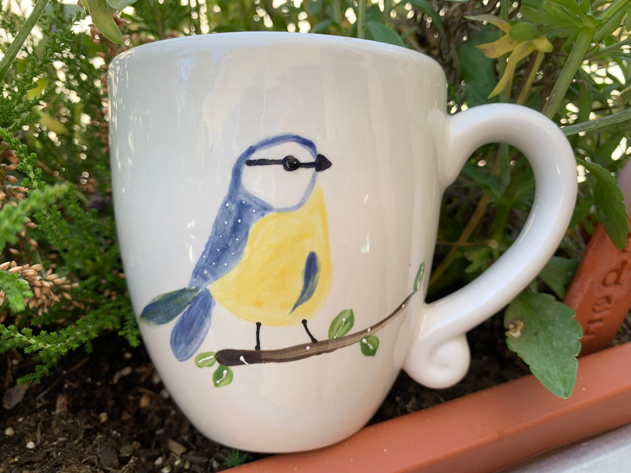 Mug “Blue Tit bird” hand painted