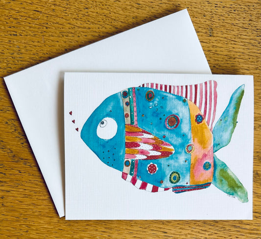 Fishy Kisses greeting card