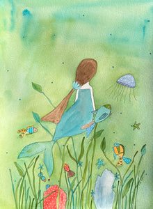 Mermaid Friends original watercolour