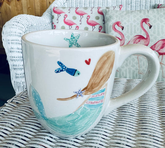Mermaid large coffee / tea mug