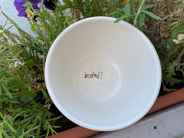 “Busted racoon” Extra large cereal bowl