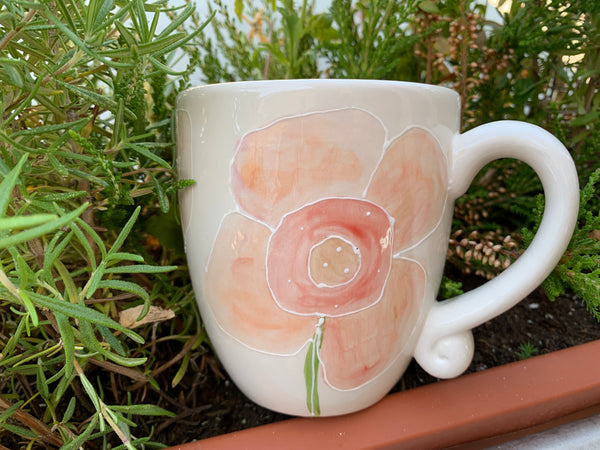 “Poppies & Butterfly” mug