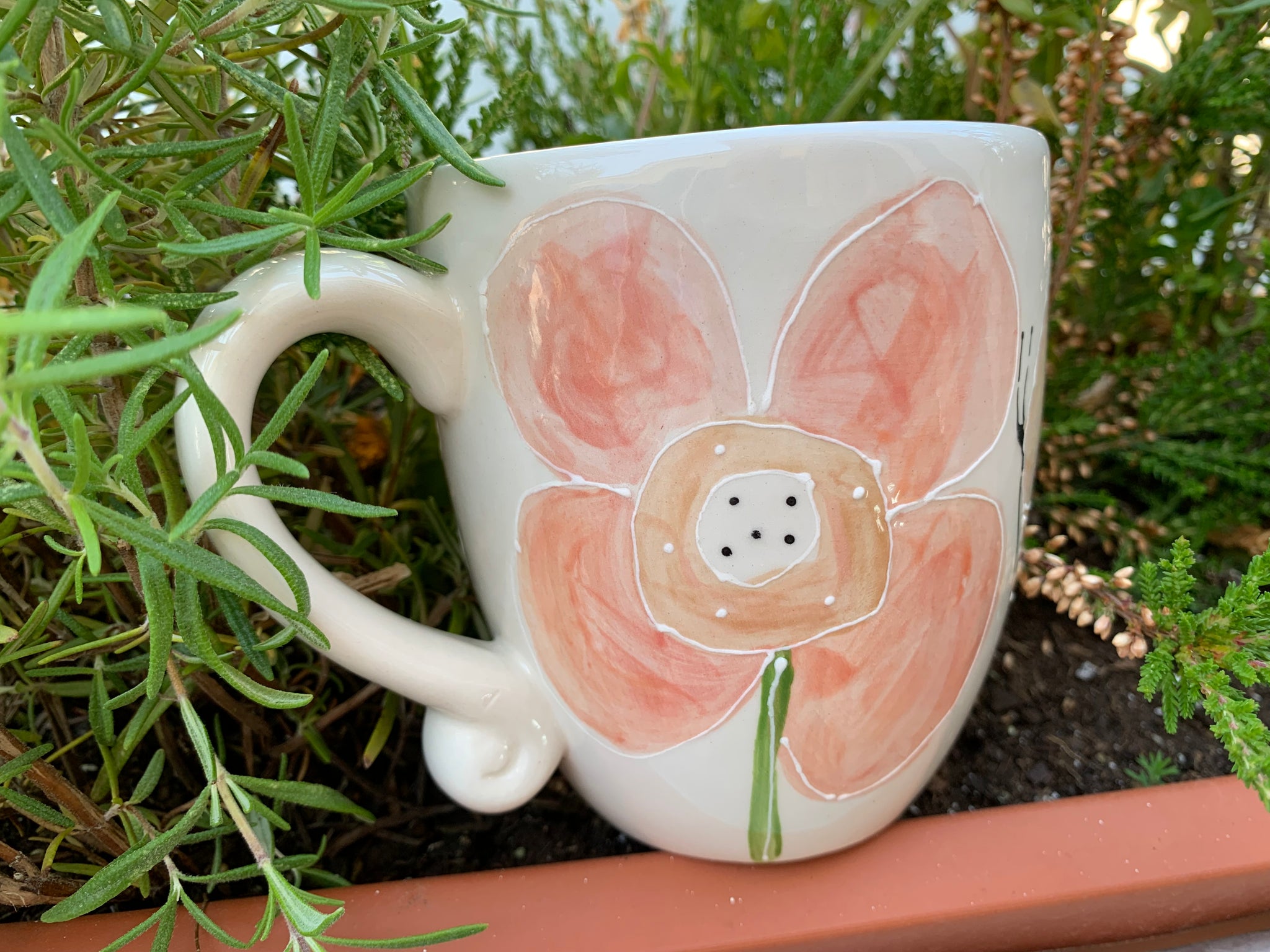 “Poppies & Butterfly” mug