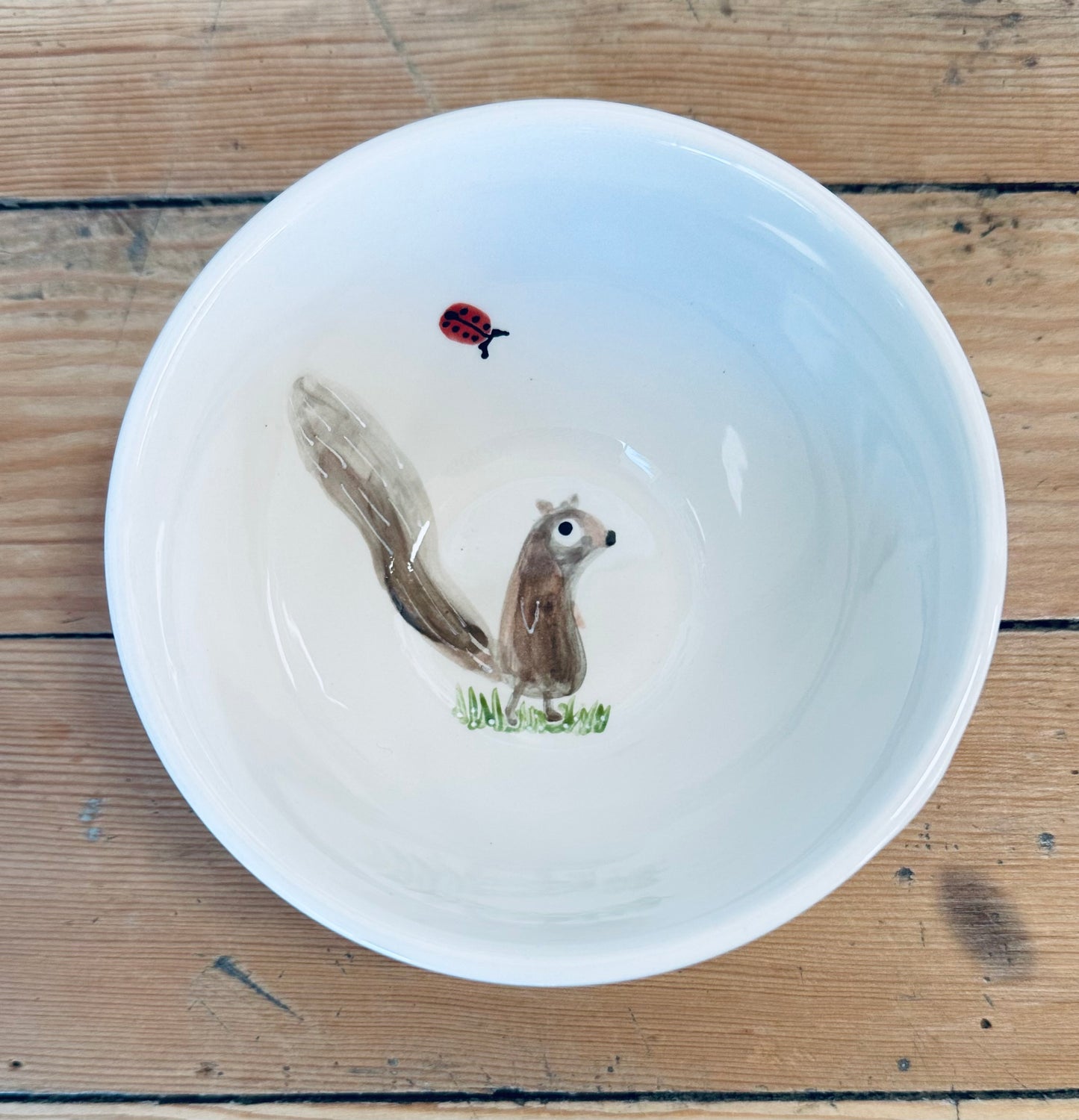 Squirrel & Ladybug dip / snack bowl