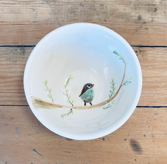 Little bird on a branch dip / snack bowl