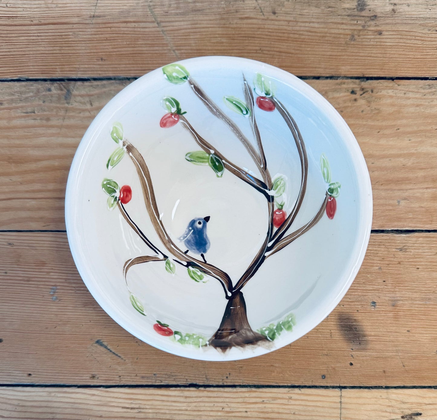 Bluebird in the Apple tree dip / snack bowl