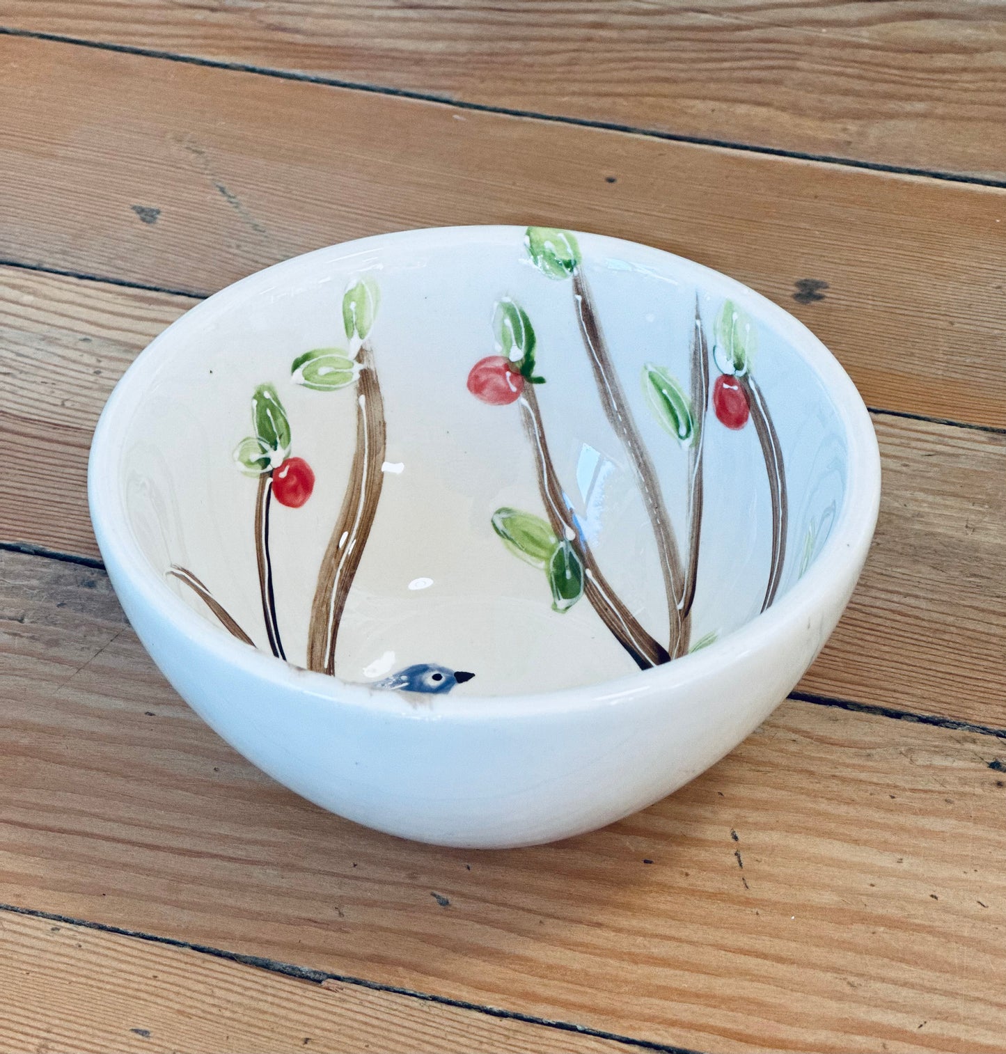 Bluebird in the Apple tree dip / snack bowl