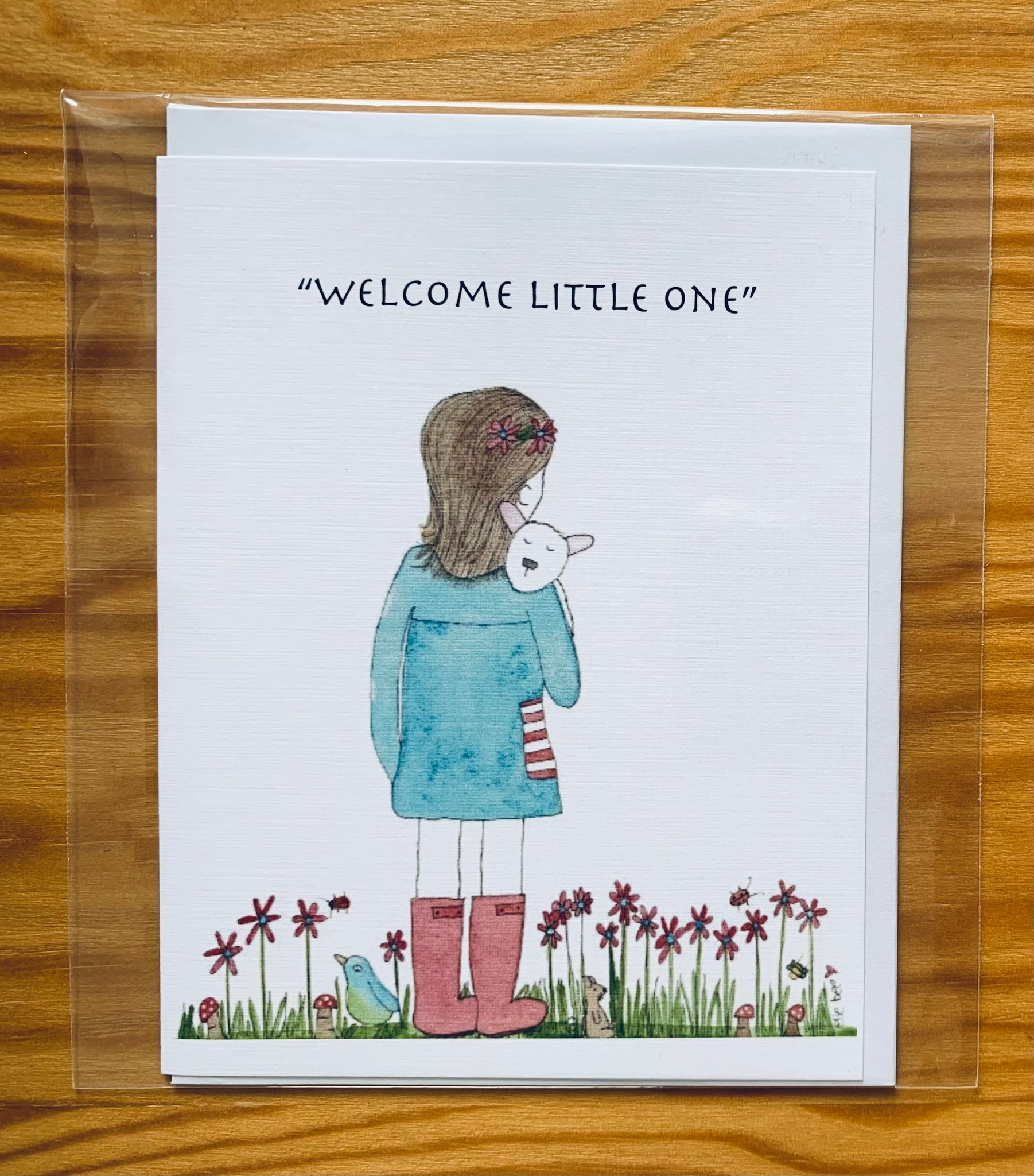 "Welcome Little One (lamb)" greeting card