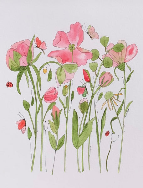 “Stillness” Original watercolour botanical