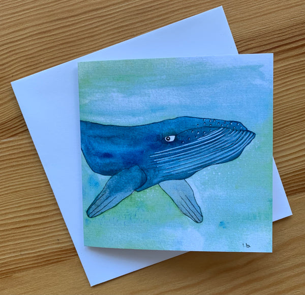 "I Sea You" greeting card whale