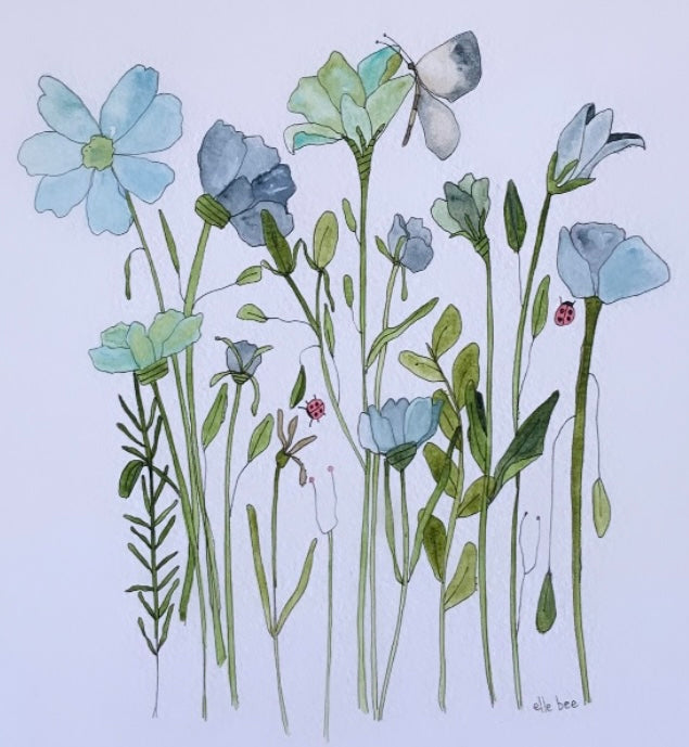 “Serene” Botanical original watercolour