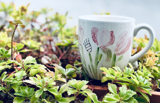 Pink Flowers mug