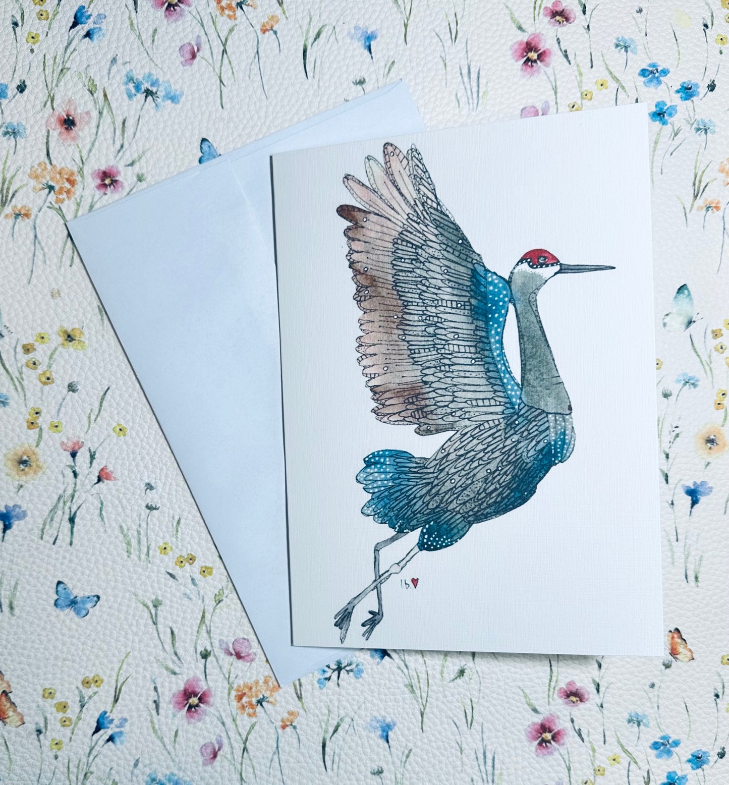Sandhill Crane 5”x7” greeting card