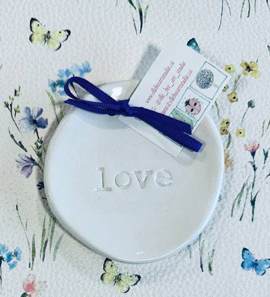 “Love” Ring bearer wedding jewelry dish