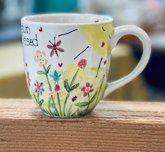 Sun kissed large coffee/tea mug