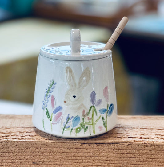 Sweet Pea Bunny honey pot
