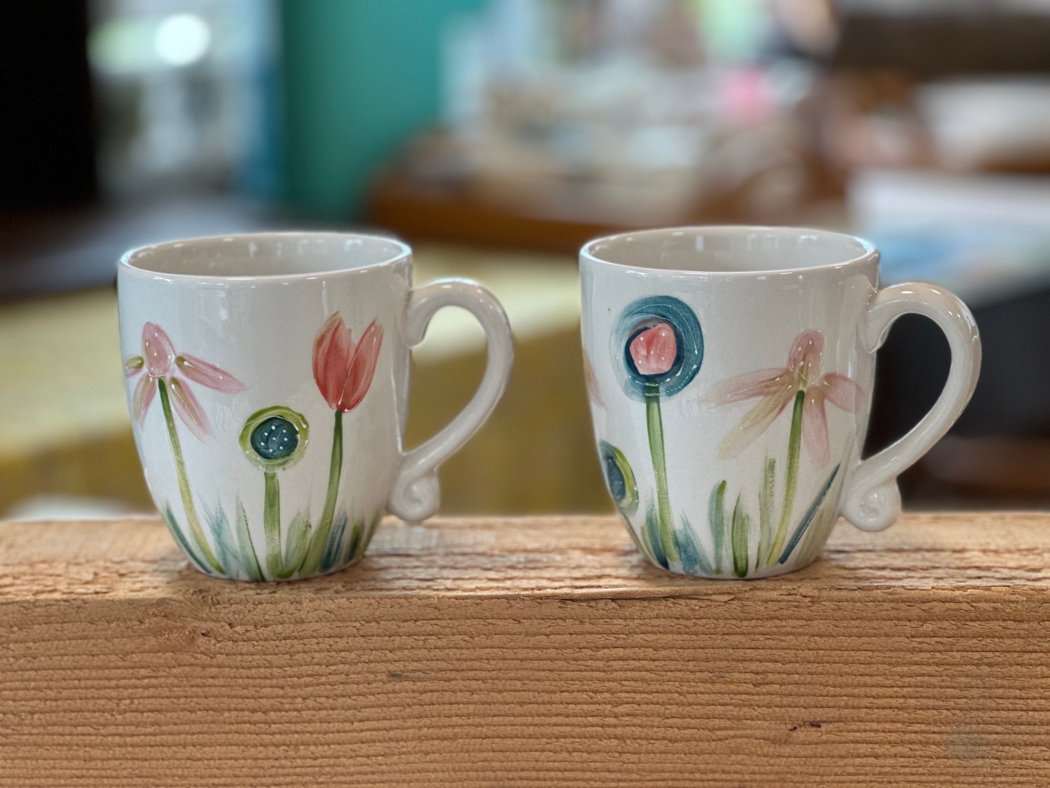 Garden Whimsy set of 2 mugs