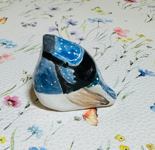 Hand built Blue Fairy Wren bird