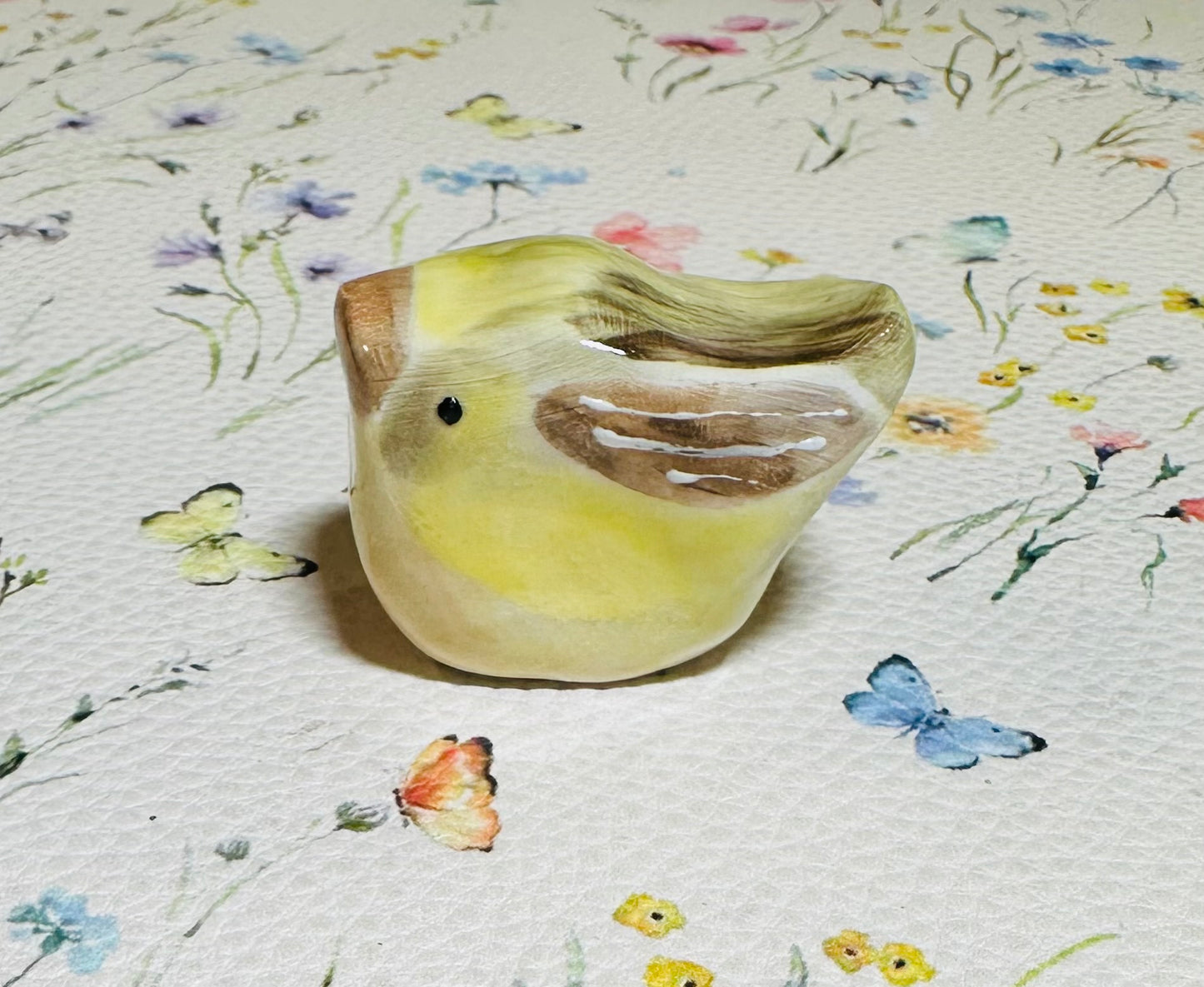 Hand built Yellow Warbler bird