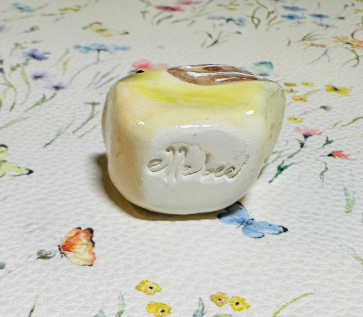 Hand built Yellow Warbler bird