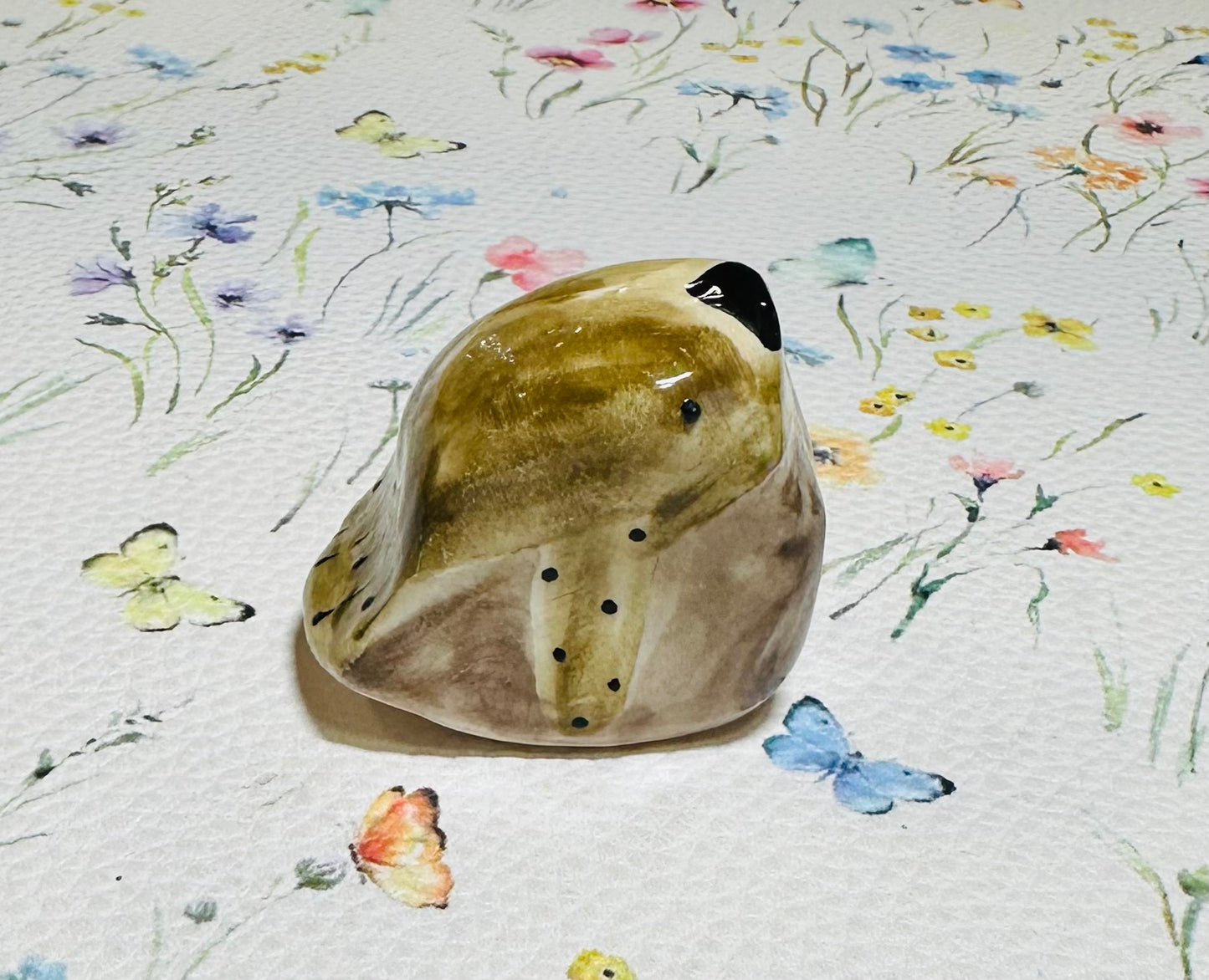 Hand built Olive Sparrow bird