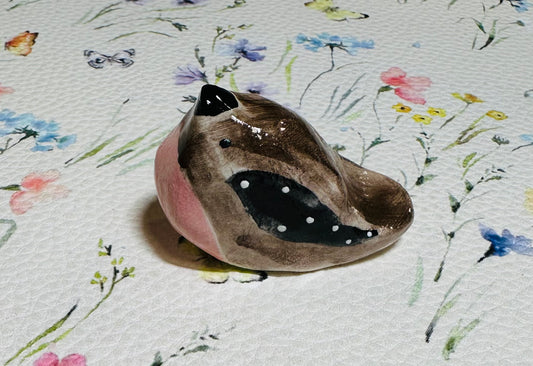 Hand built Robin pink breast bird