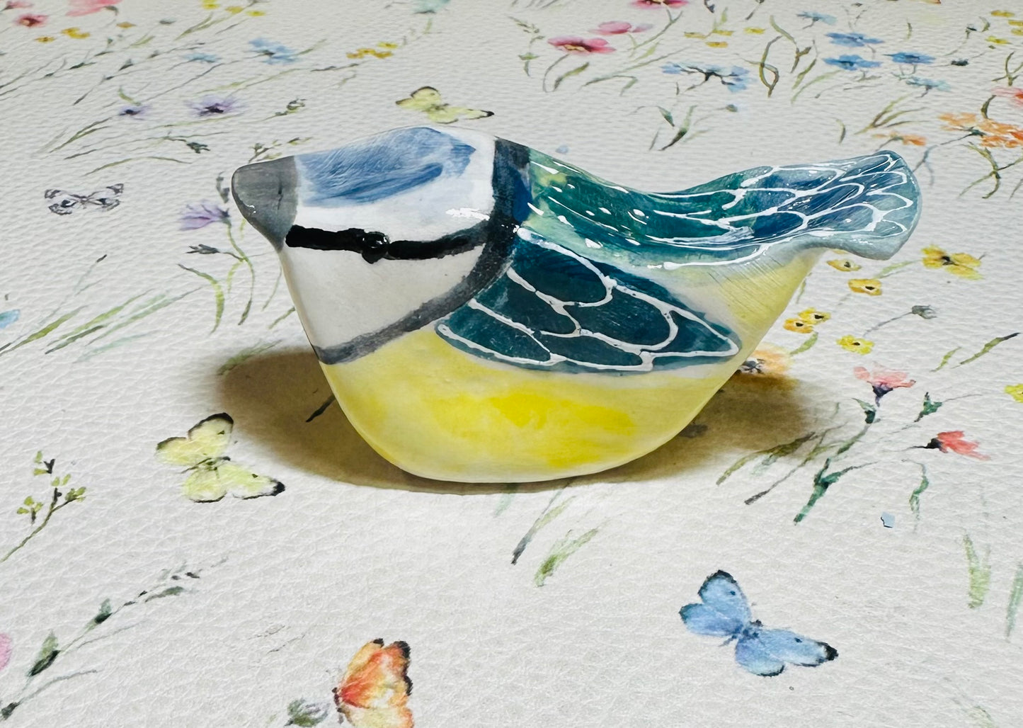 Hand built Blue Tit bird