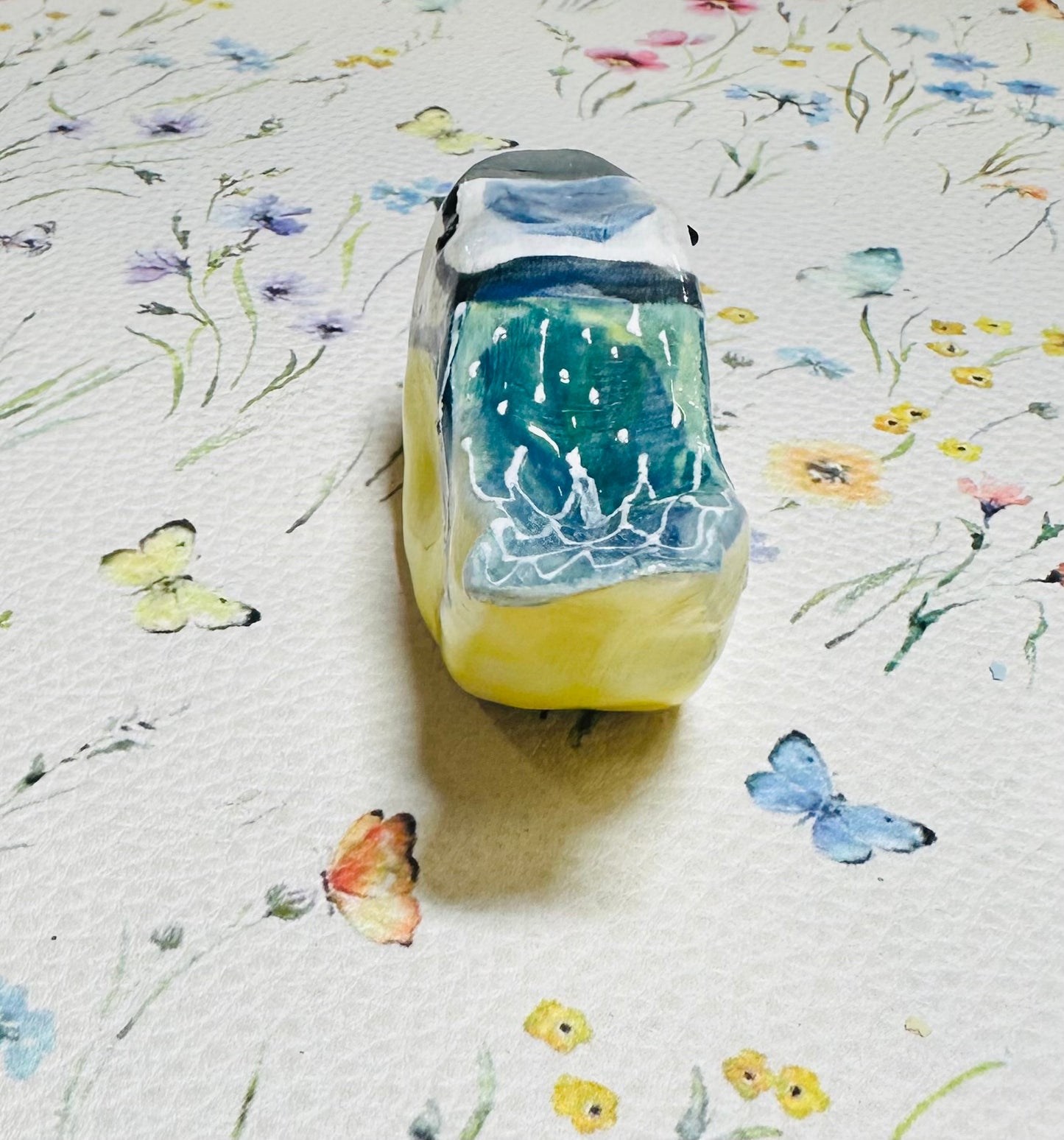 Hand built Blue Tit bird