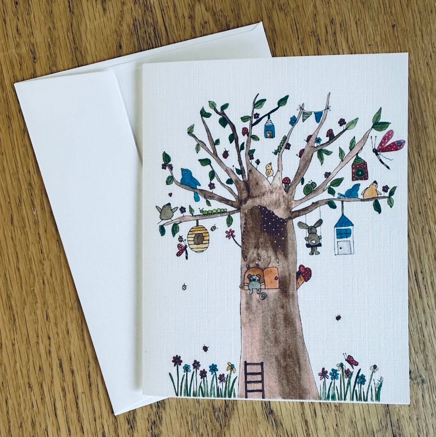 Busy Tree greeting card