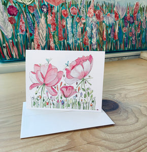 "In Full Bloom" greeting card
