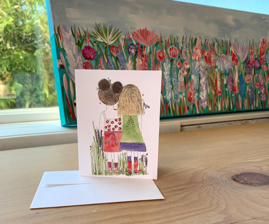 Greeting card "Pick wildflowers together"