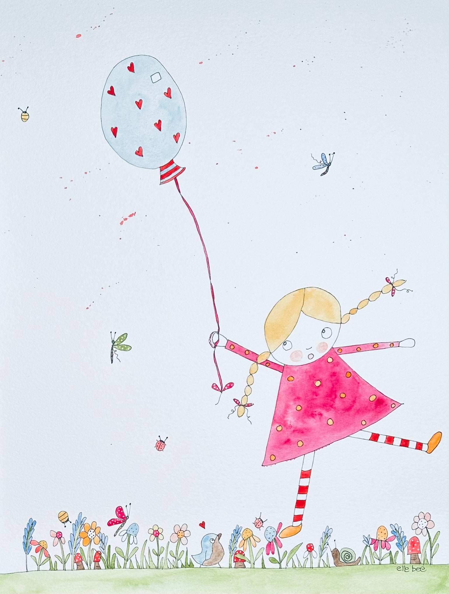 Up, Up & Away! Original watercolour