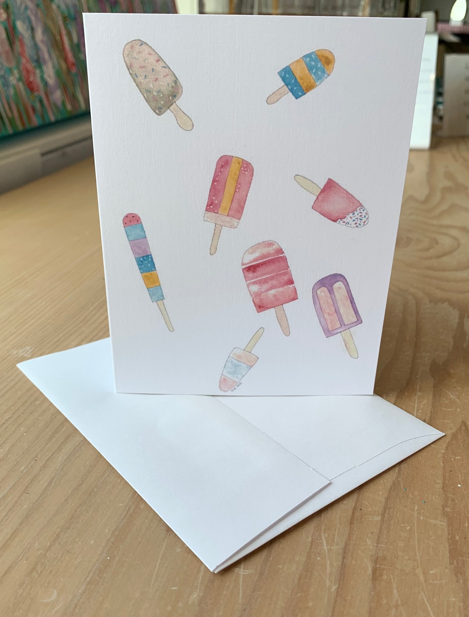 "Summer Popsicles" greeting card