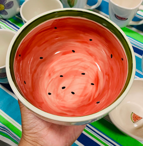 “Juicy watermelon” cereal bowl