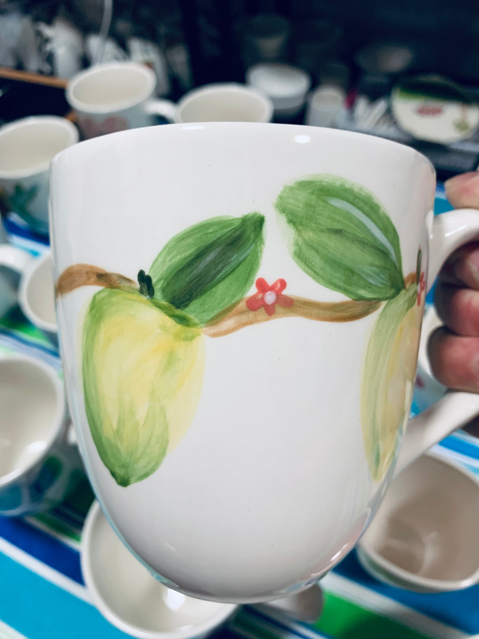 “Lemons” large coffee / tea mug