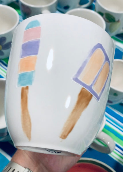 “Summer popsicles” large coffee / tea mug