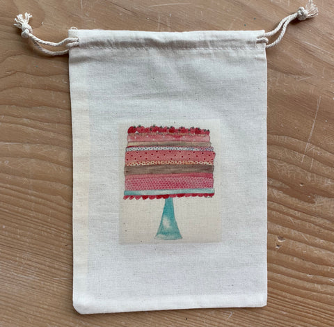 Strawberry Layer Cake - drawstring bag
