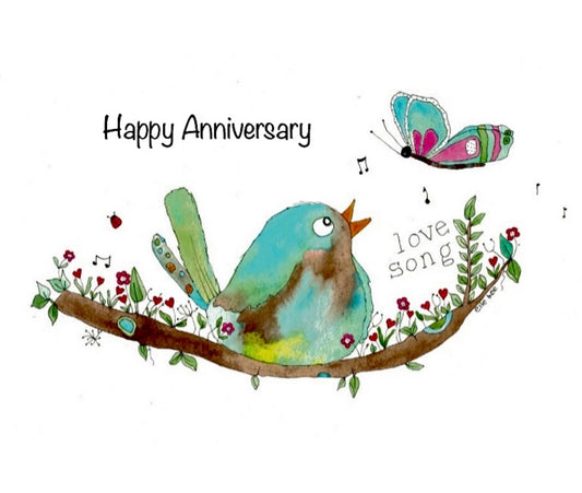 Happy Anniversary Bluebird greeting card