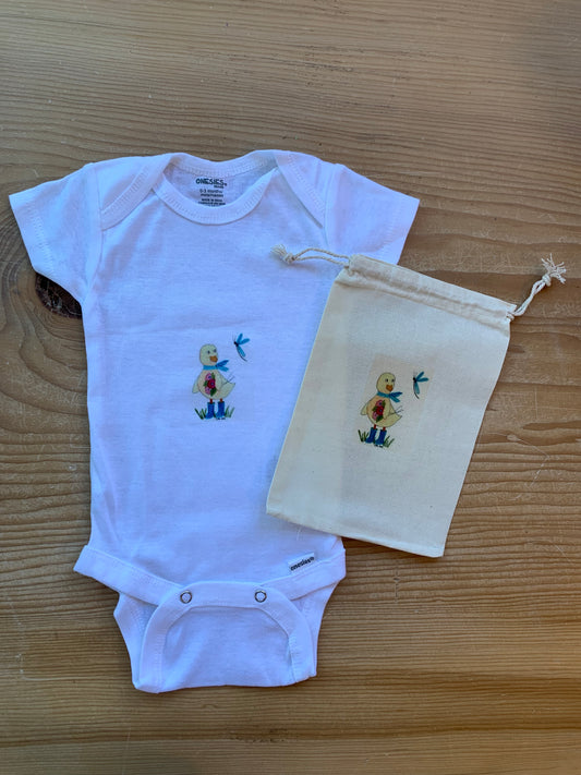 Onesie “Vintage baby chick” 0-3 month newborn