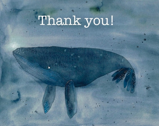 Thank you! Blue Whale greeting card