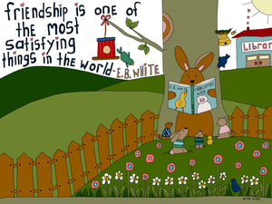 Greeting card E.B. White friendship quote