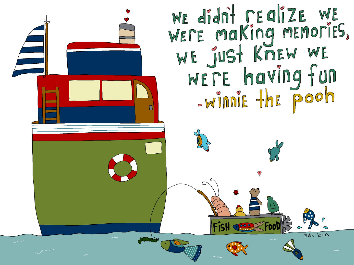 Greeting card Winnie the Pooh quote