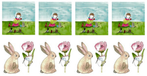 Variety sticker set of 8 - bunnies