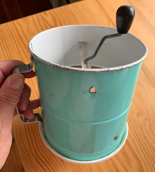 Vintage Turquoise flour sifter